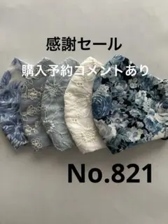 大きめマスク5枚組　No.821