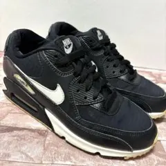 T191 24.5 ナイキ エアマックス90 レディース スニーカー ブラック
