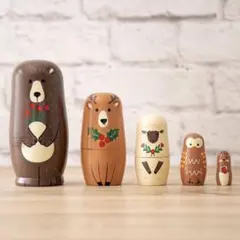 入手困難　ニトリ　クリスマス　マトリョーシカ　サンタ　アニマル　レア マトリョーシカ(クリスマスパーティー n3BT) | ニトリネット