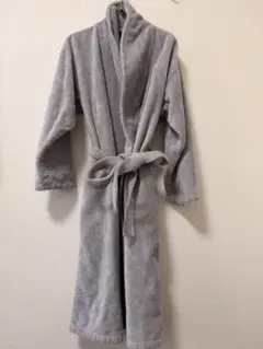 グレー フリース バスローブ