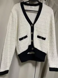 【SNIDEL】Sustainableニットツイードカーディガン