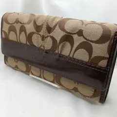 COACH シグネチャー 長財布 ブラウン　コーチ