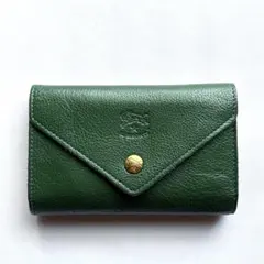 【美品】IL BISONTE イルビゾンテミディアムウォレット オリーブグリーン