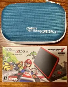 Newニンテンドー2DS LL ブラック×レッド マリオカート7パック 本体