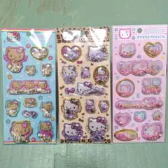 新品未開封★サンリオ☆キラキラカプセルシール3種セット★日焼けキティギャルキティ