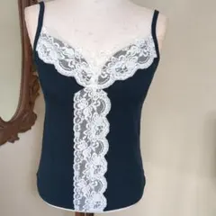 ブラック レースキャミソール