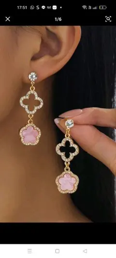 ゴールド フラワーモチーフ ピアス