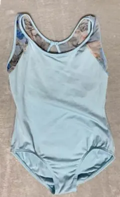 Dans Kate 水色 フラワープリント メッシュバック レオタードMサイズ