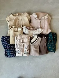 子供服 女の子 140 150 まとめ売り 9点 ナチュラル ワンピース セット