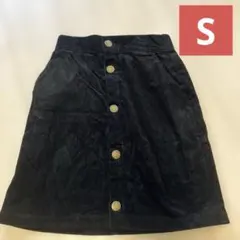 earth ブラック　コーデュロイ スカート