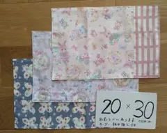 うさぎくま　ぷにぷにベビー　カステ　20×30　裏地あり　ランチョンマット　3枚
