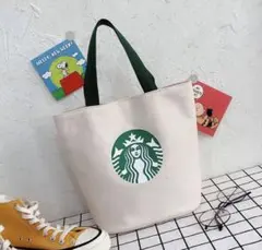 新品未使用スターバックス　ミニトートバッグ 海外限定　白　訳あり