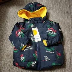 新品　marutaka 車プリント ダウンコート 80サイズ　ムージョンジョン