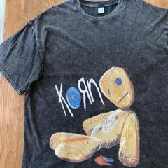 KORN tシャツ 2XL ダメージ加工 バンドＴ ロックＴ メタル コーン
