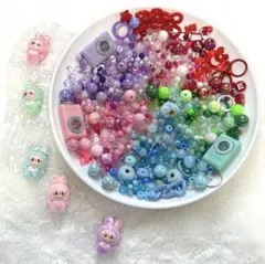 アクリルビーズ　まとめ売り　らぶぶフィギュア付き♡ 大量