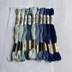 COSMO 刺繍糸 10本セット ブルー系