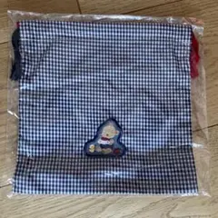 新品　familiar 巾着 コップ袋 はっ水 防水 ポーチファミリアチェック