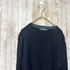 nano・universe ケーブルニット セーター ブラック シンプル 上品