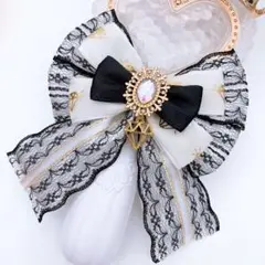キンブレリボン　ペンライトリボン　カラット柄　レース×カラット白☆ハンドメイド