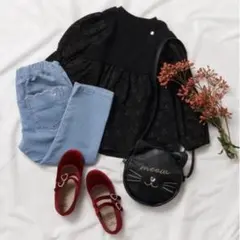 アプレレクール　フラワージャガードドッキングトップス　100 ブラウス