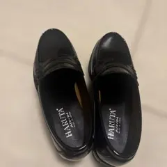 HARUTA ブラックレザー ローファー　22.5 EEE