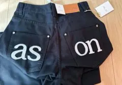 as"on アズオン SMOG WIDE PANTSブラック韓国 (sサイズ)のサムネイル