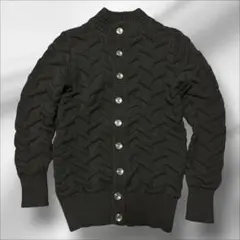 S.N.S.HERNING 3D knit cardigan olive XS