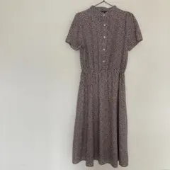 SPRAY PREMIUMフラワープリントレトロワンピース