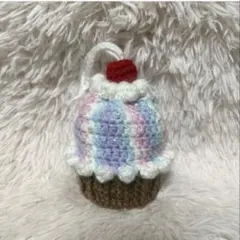 ハンドメイド カップケーキ 巾着 巾着袋 かぎ編み