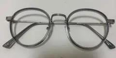 シルバーラウンドフレームメガネ