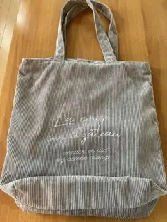 ストライプ コーデュロイ トートバッグ