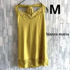 良品✴︎【ビアンカマリア】バック開き 花柄レース タンクトップ キャミソールのサムネイル