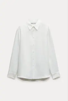 ZARA ザラ長袖サテンシャツ ホワイトのサムネイル
