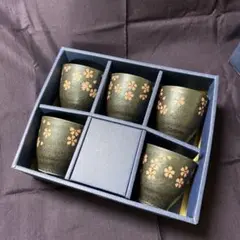 桜模様の湯呑5客セット