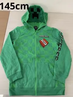 マインクラフト　パーカー　クリーパー　フリース　男の子　裏起毛　長袖　140cm