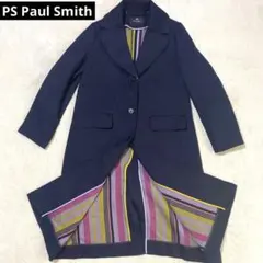 ✨定番✨PS Paul Smith　2WAY ロングコート　ネイビー サイズ38