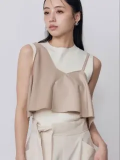 新品！MURUA ビスチェレイヤードニットタンク　ホワイト夏服　ムルーア　完売のサムネイル