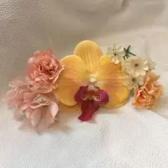 胡蝶蘭◇ヘッドパーツ◇髪飾り◇前撮り◇結婚式◇成人式◇卒業式◇ウェディング