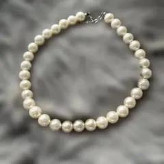 ホワイトパールネックレス 調整可能
