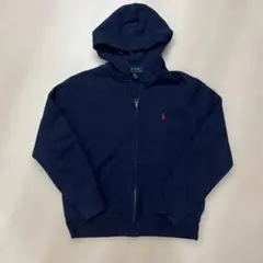 【美品150】ラルフローレン ジップアップパーカー ネイビー