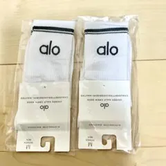 【Mサイズ(女性用)】アローヨガALO Yogaソックス 靴下 2足セット 白