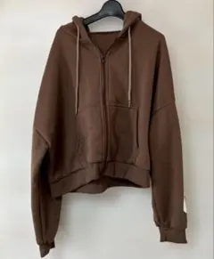 SHEIN ブラウン フード付きパーカー XL