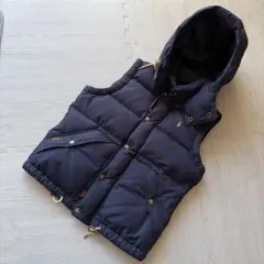 ポロラルフローレン　ダウンベスト　フード ポニー刺繍　紺色　XS