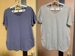 UNIQLO エアリズム　シームレスVネック ロングT ２枚