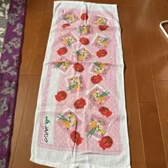 JAバンク フェイスタオル 花柄 金魚 ピンク