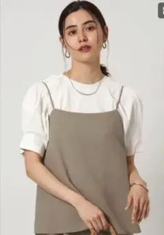 【美品】green label relaxing パフスリーブ Tシャツのサムネイル