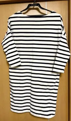 7分袖ボーダーチュニック【earth music&ecology】