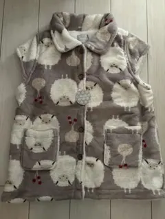 新品 ひつじ柄 ベスト フリース ルームウェア