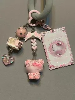 ハンドメイド ストラップ ピンク