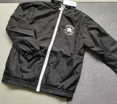 新品 CONVERSE ブラックジャケット ナイロンパーカー 130140cm